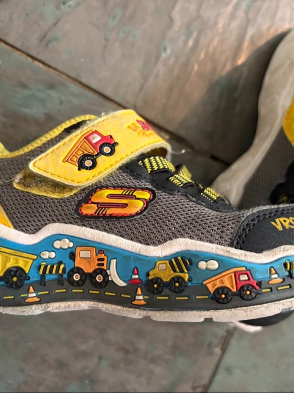 Lil Skechers Toddler Sneakers - Construction Print, Size 9C